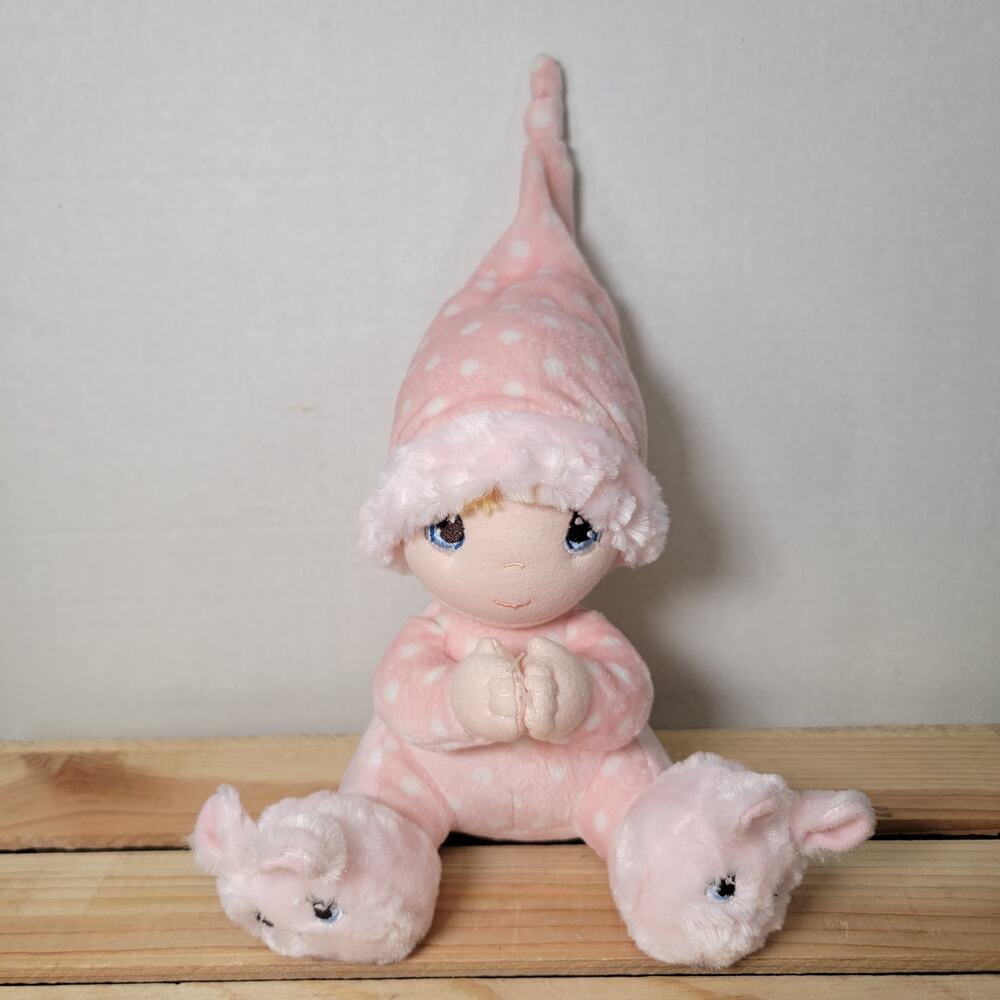 Precious Moments Girl Plush w/ Bunny Slippers